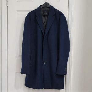 NEW LOOK Men's Navy Blue Coat
